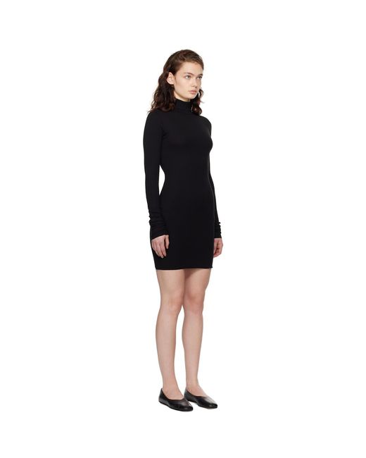ÉTERNE Black Long Sleeve Turtleneck Minidress