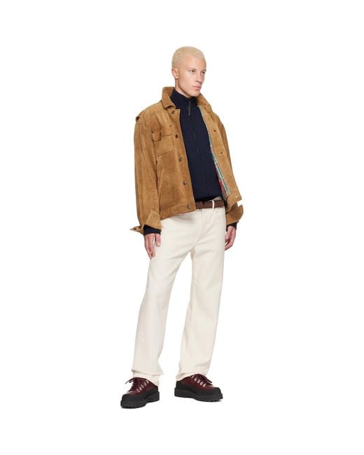 Moncler Blue Wool & Cashmere Zip-Up Sweater for men