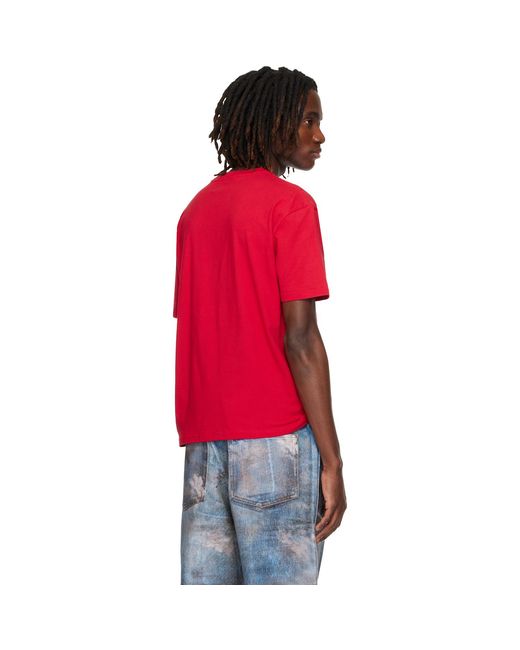 ANDERSSON BELL Red Essential Heart T-Shirt for men