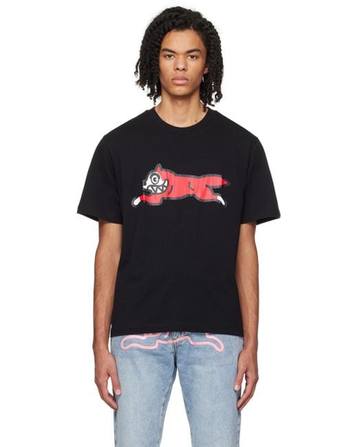 ICECREAM Black Running Dog T-shirt for men