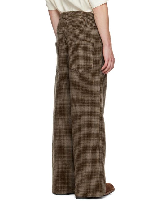 Song For The Mute Brown Wide-Leg Trousers for men