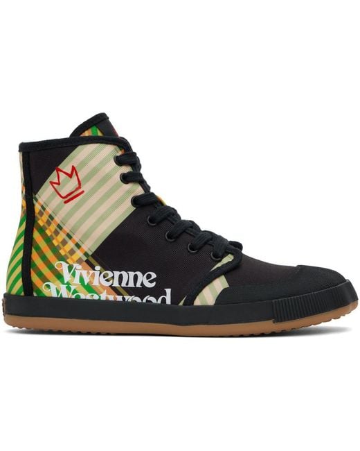 Vivienne Westwood Black Animal Gym High Top Sneakers for men