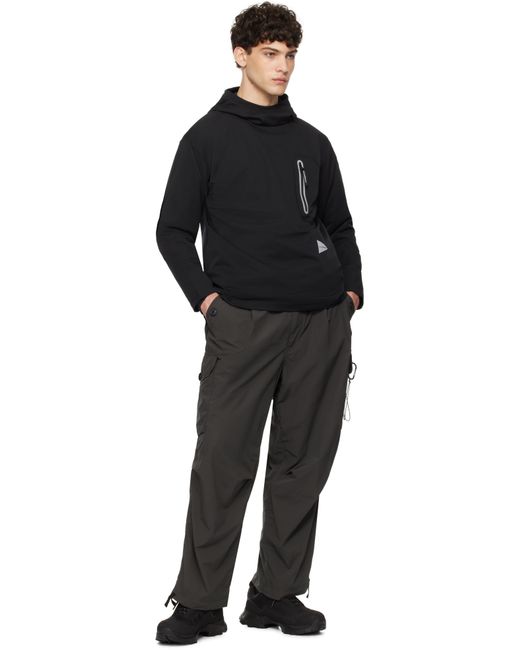 and wander Hybrid Warm Pocket Hoodie in Black for Men | Lyst