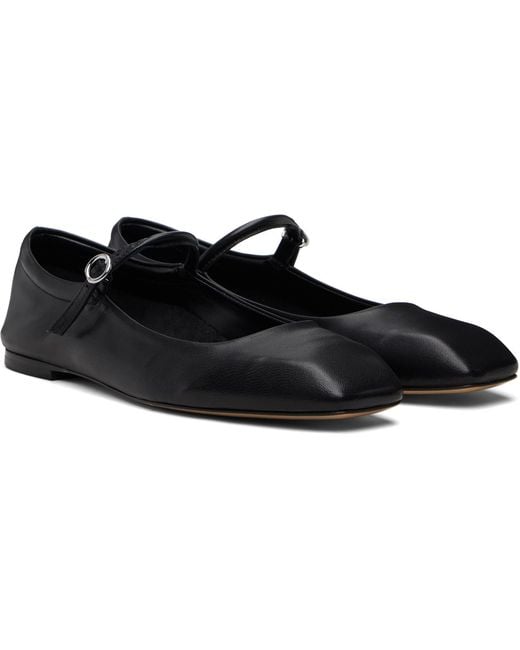 Aeyde Black Uma Mary-Jane Flats