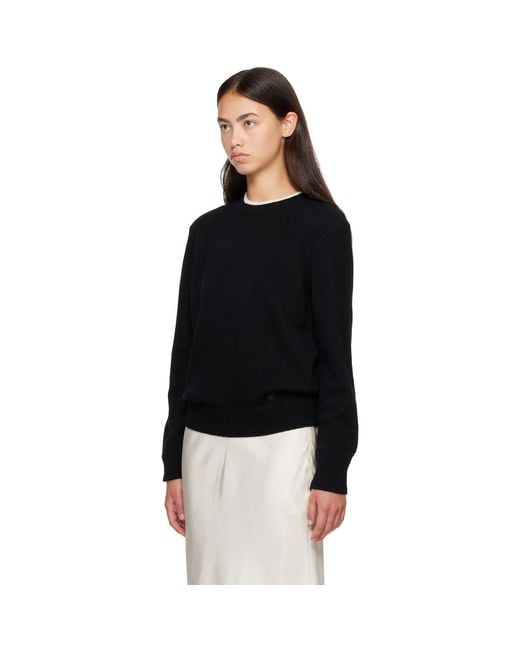 Loulou de Saison Black Off- Otis Bicolor Cashmere Sweater