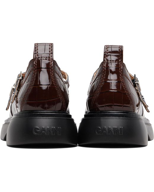 Ganni Black Everyday Butterfly Mary Jane Loafers