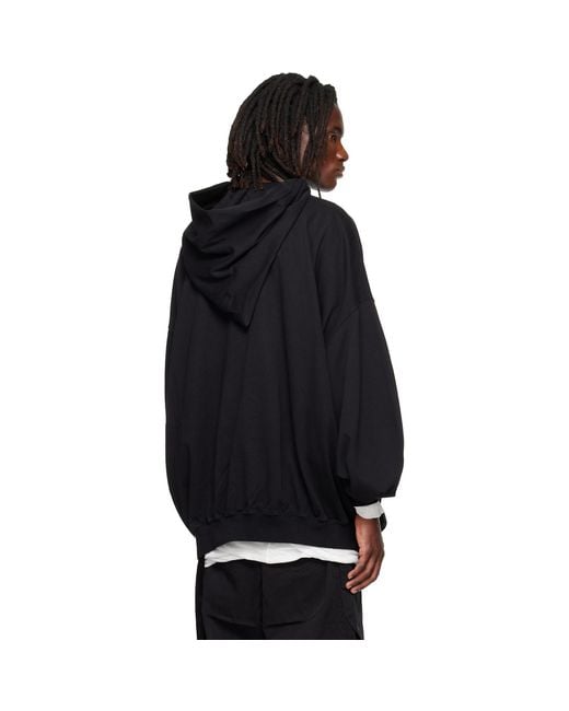 Rick Owens Black Tower Mountain Hun Hoodie for men