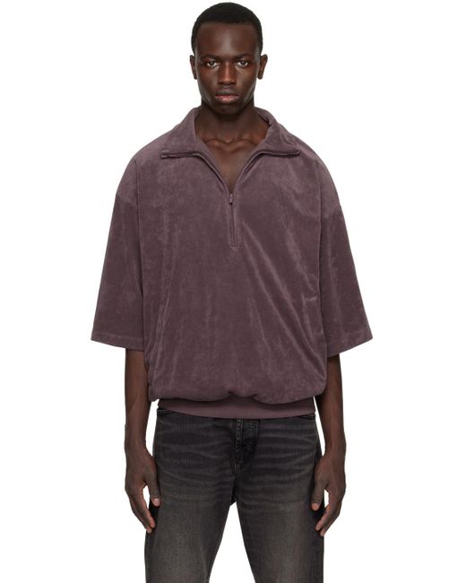 Fear Of God Purple Half-Zip Sweatshirt for men