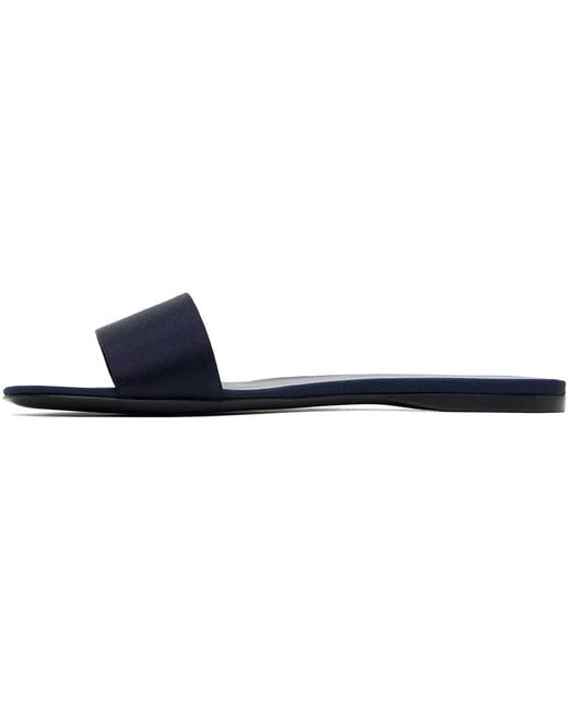 The Row Black Combo Slide Sandals