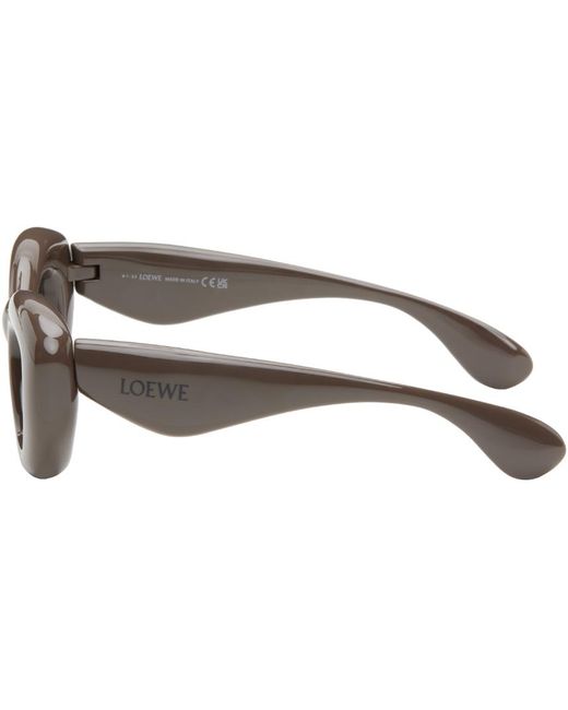 Loewe Black Brown Inflated Butterfly Sunglasses for men