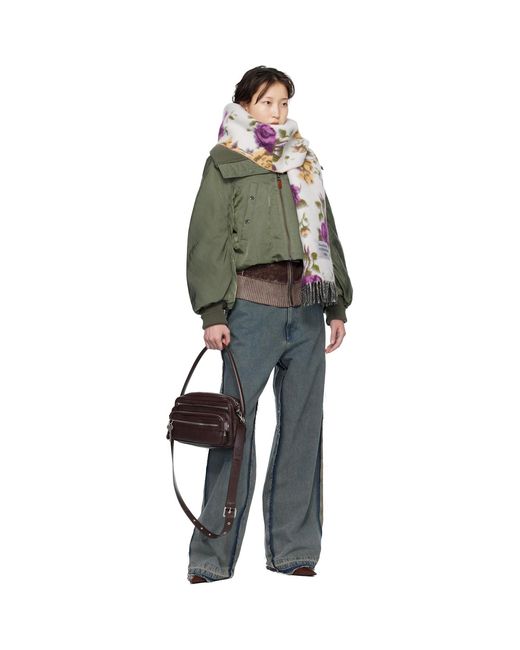 Acne Multicolor Fringed Wool Scarf for men