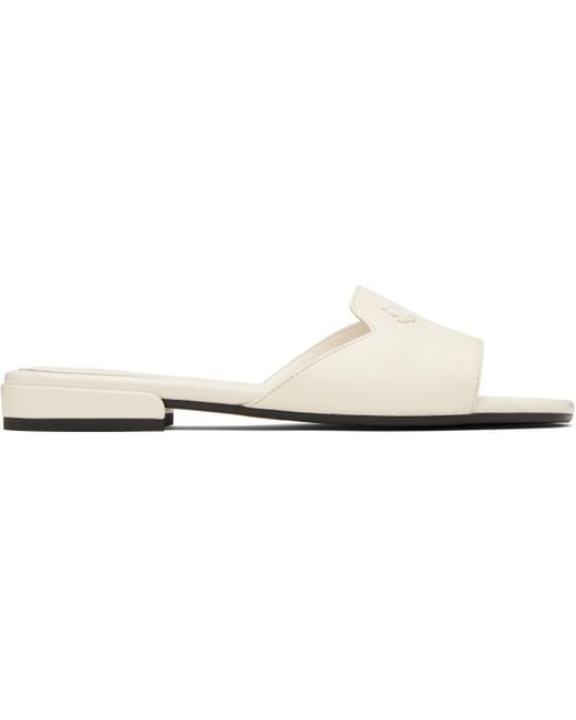 Jimmy Choo Black Off- Dina Flat Sandals