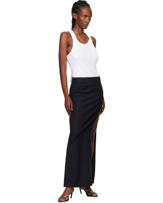 Coperni Black Garter Belt Maxi Skirt