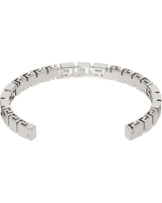 Versace Black Greca Cuff Bracelet for men