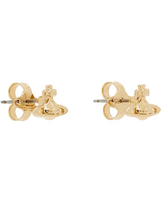 Vivienne Westwood Black Gold Lorelei Stud Earrings