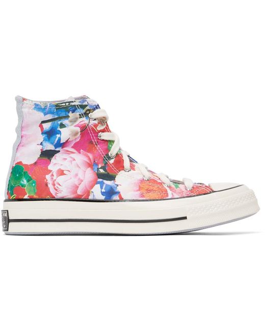 Converse キャンバス マルチカラー フローラル Chuck 70 ハイカット スニーカー メンズ カラー ピンク メンズ Lyst Converse キャンバス マルチカラー フローラル Chuck 70 ハイカット スニーカー メンズ カラー ピンク メンズ Lyst