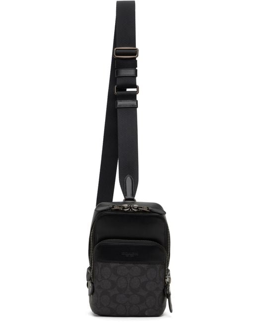 COACH Black Gotham Sling Pack 13 Bag for men