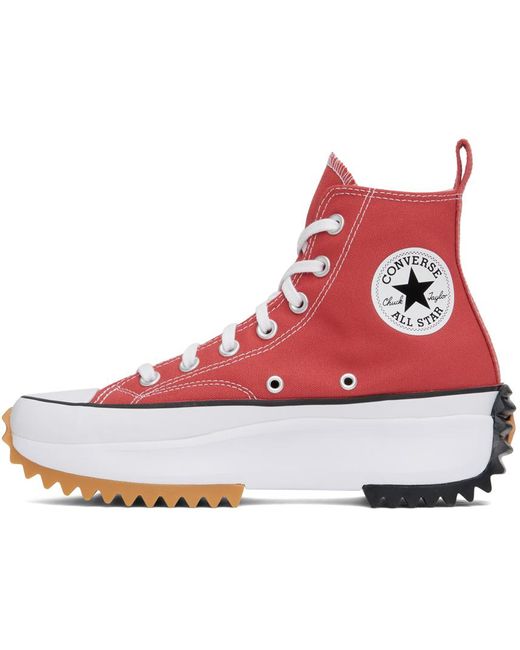 Converse Red Pink Run Star Hike Sneakers