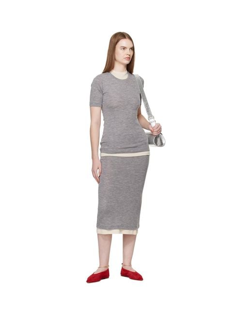 Jil Sander Red Ring Ballerina Flats