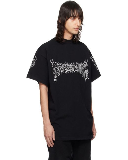 メンズ Balenciaga Darkwave Tシャツ Black