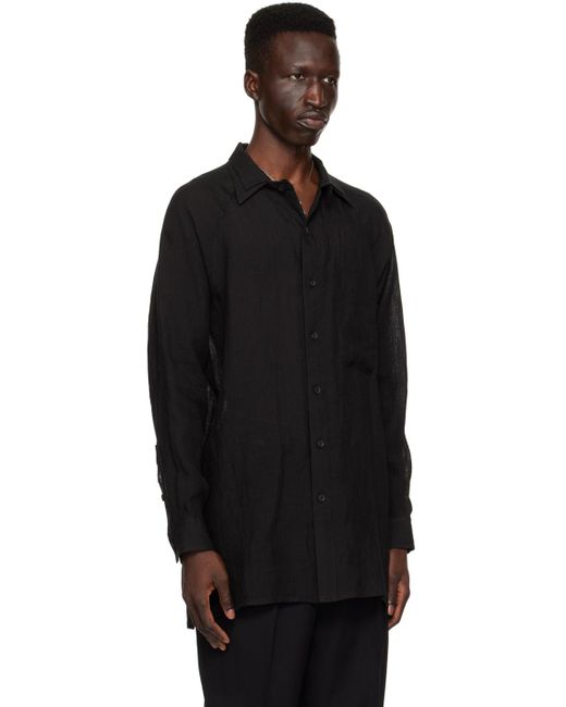 メンズ Yohji Yamamoto カラー シャツ Black
