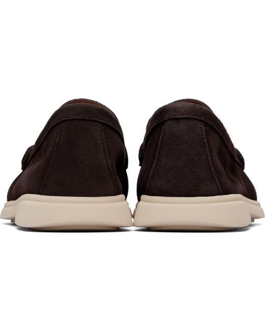 Boss Black Emed Logo Suede Loafers for men