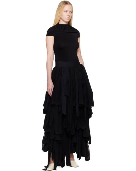 ALAINPAUL Black Tights Maxi Skirt