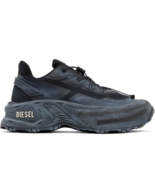 DIESEL Black D-Cage Runner Sneakers for men