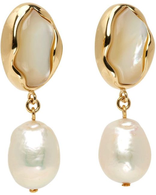 Chloé Gold Sybil Earrings in Metallic | Lyst