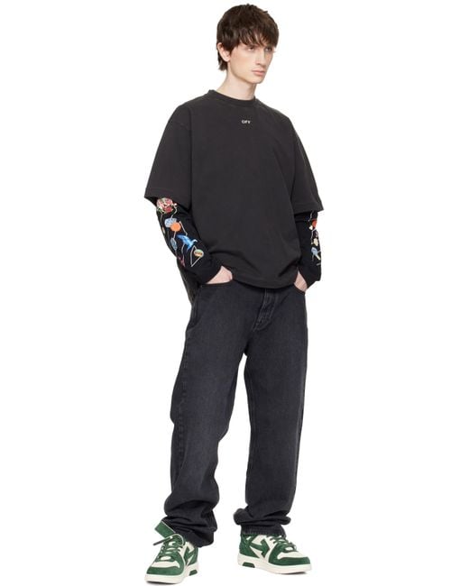 メンズ Off-White c/o Virgil Abloh グリーン＆オフホワイト Out Of Office スエード スニーカー Green