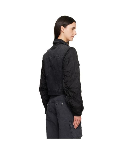 Ganni Black Rigid Denim Jacket