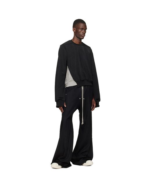 Rick Owens Black Temple Vega Sweatshirt for men