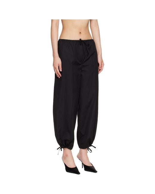 Totême Black Drawstring Cotton Trousers