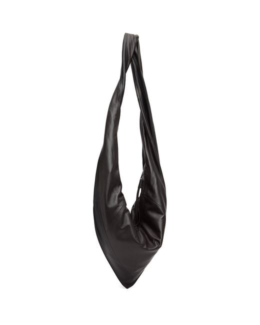 Lemaire Black Small Scarf Extended Handle Bag for men