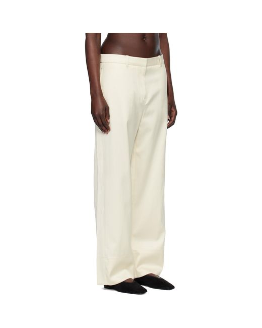 Totême Natural Off- Twisted Seam Trousers
