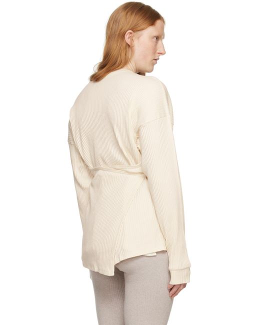 T-shirt à manches longues shaw blanc cassé Baserange en coloris Natural