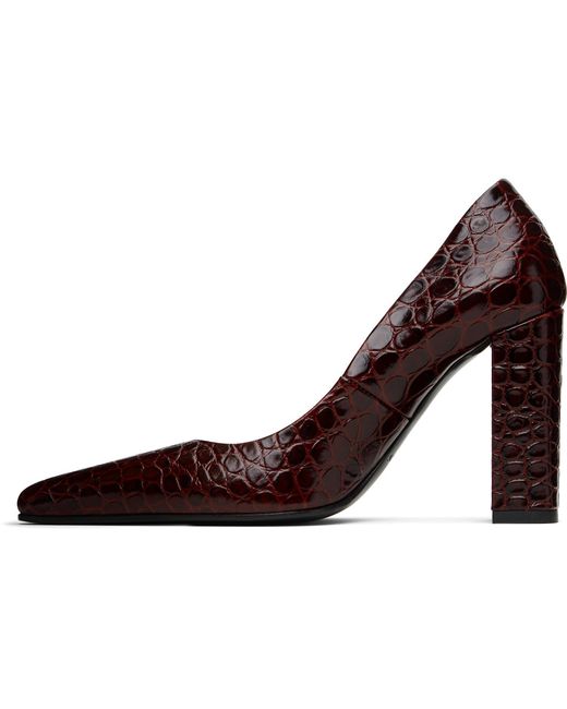 Alaïa Red Leather Point-Toe Pumps 90