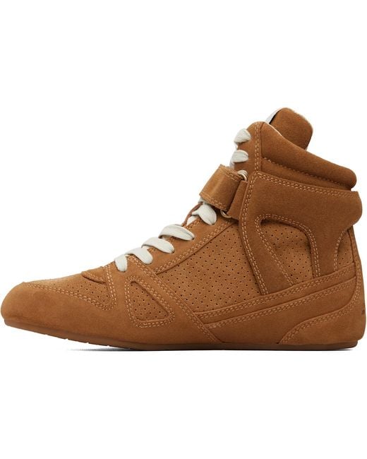 Isabel Marant Brown Tan Senny High Sneakers