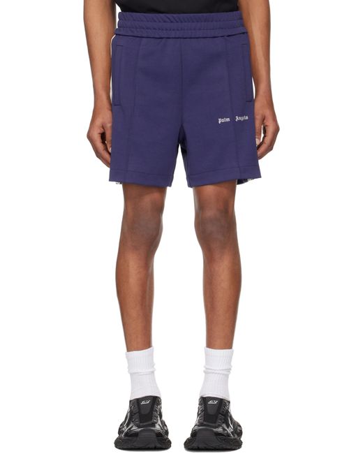 メンズ Palm Angels ネイビー Classic Logo トラック ショートパンツ Blue