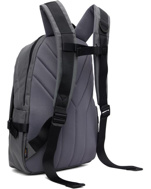 Y-3 Gray Staple Backpack for men