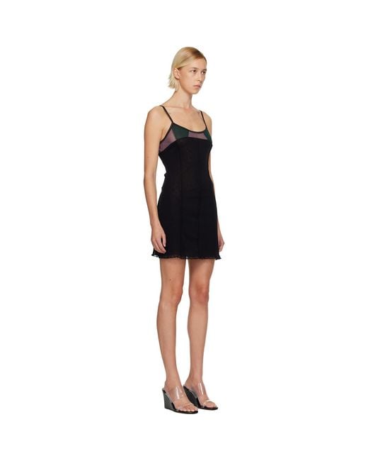 Fruity Booty Black Double Layer Minidress