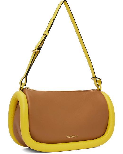 J.W. Anderson Brown & Yellow Bumper-15 Leather Crossbody Bag