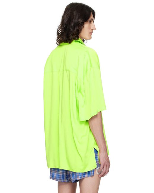Chemise étagée verte Martine Rose pour homme en coloris Green