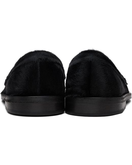 Marsèll Black Mocasso Short Hair Leather Loafers for men