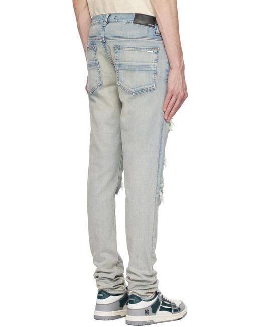 Amiri Blue Boucle Thrasher Jeans for men
