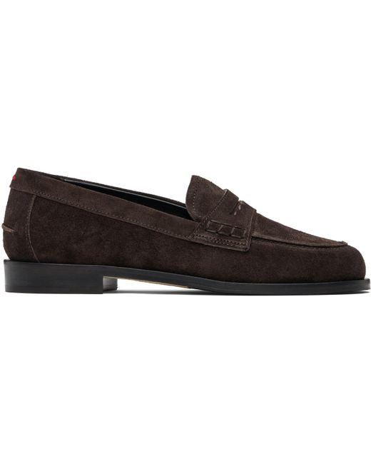 Aeyde Black Oscar Suede Loafers