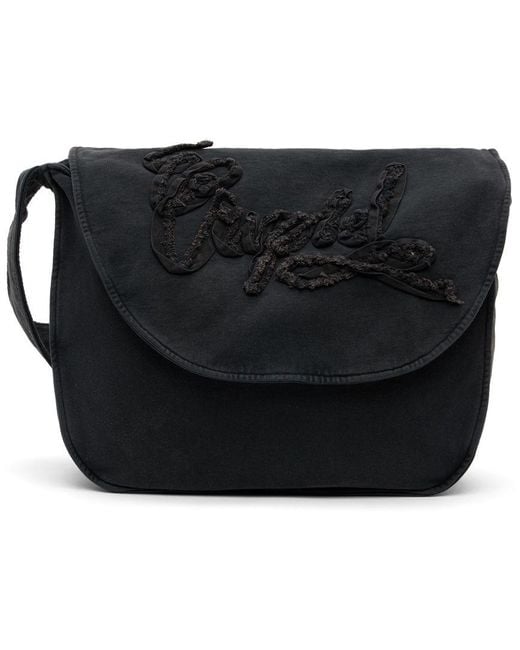 Acne Black Appliqué Bag