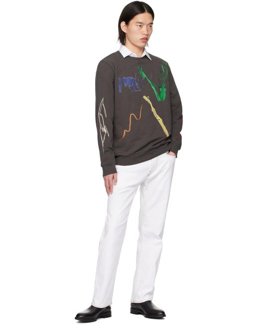 Paul Smith Black Embroidered Sweatshirt for men