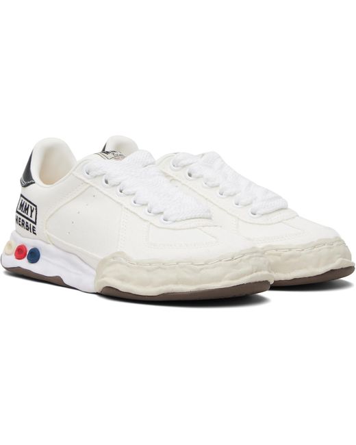 Maison Mihara Yasuhiro Black Off- 'Herbie' Og Sole Canvas Low-Top Sneakers