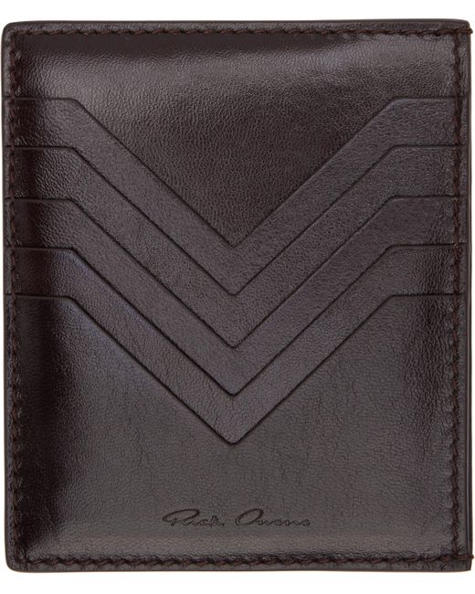 Rick Owens Gray Hollywood Square Card Holder for men